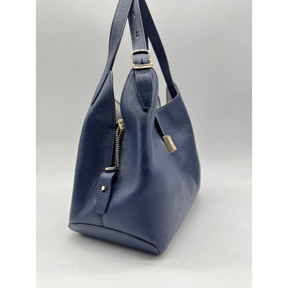 KATE SPADE NY Deco pebbled leather small tote crossbody bag - Parisian Navy - Picture 4 of 16